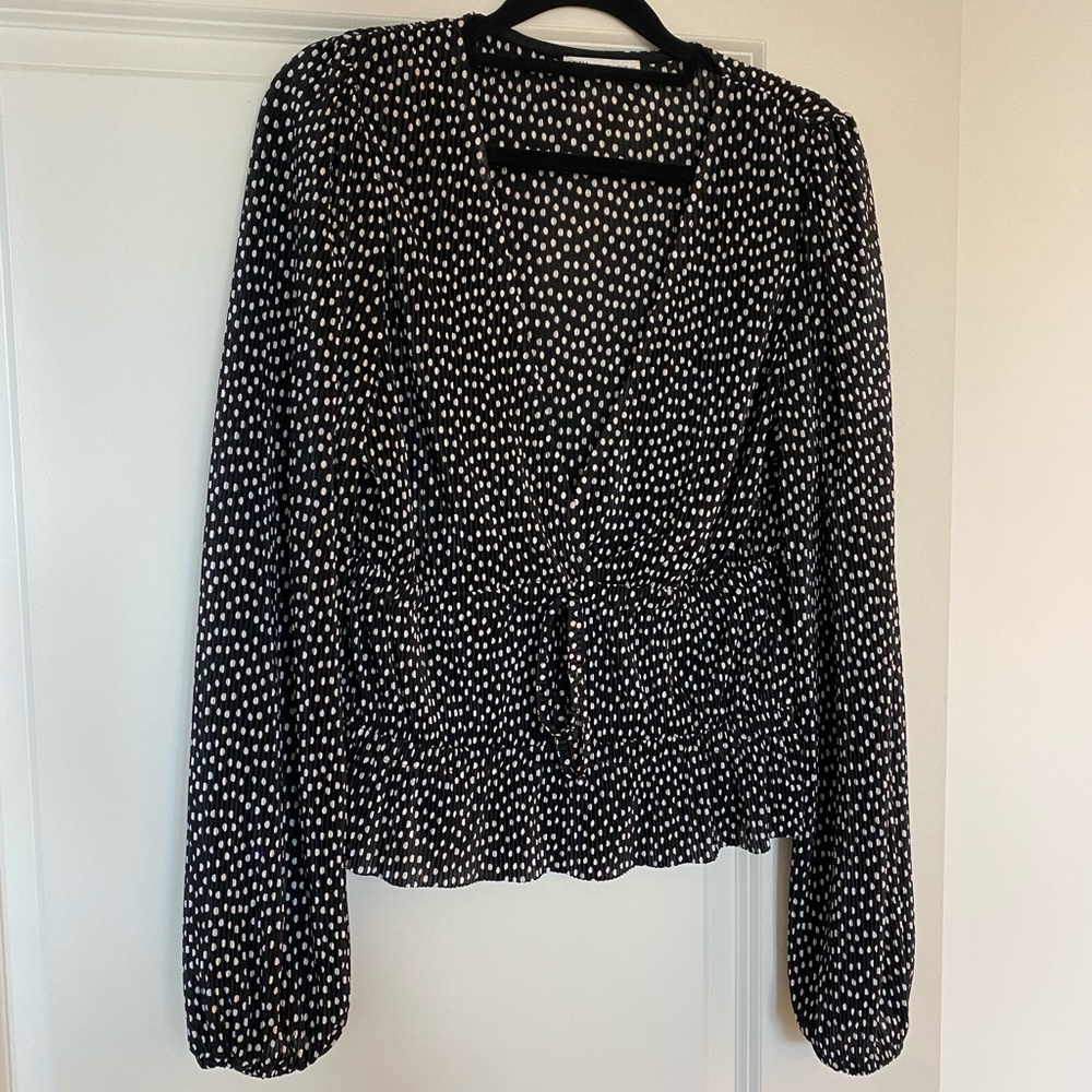 Black & White Polka Dot Zara Blouse